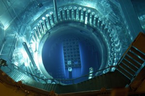 Cherenkov Radiation in the reactor core.