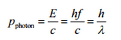 As a result of momentum conservetion law, the photon must lower its momentum given by this formula.