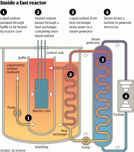 Fast reactor scheme.