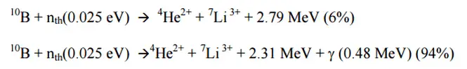 (n,alpha) reactions of 10B