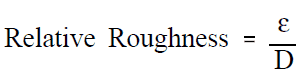 relative roughness - equation