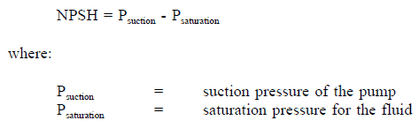 Net Positive Suction Head - definition