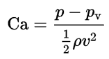 cavitation number - equation
