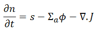 neutron balance - continuity equation