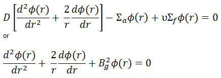 solution of diffusion equation - spherical reactor