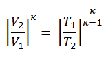 adiabatic process - formula