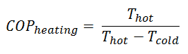 coefficient of performance - heat pump - equation2