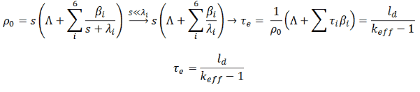 inhour equation - low reactivity