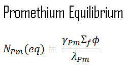 promethium equilibrium - equation