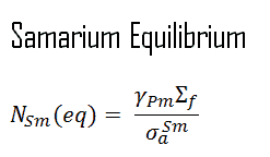samarium equilibrium - equation