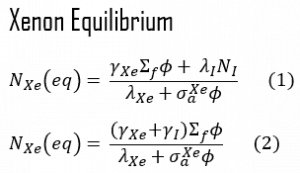 xenon equilibrium - equations