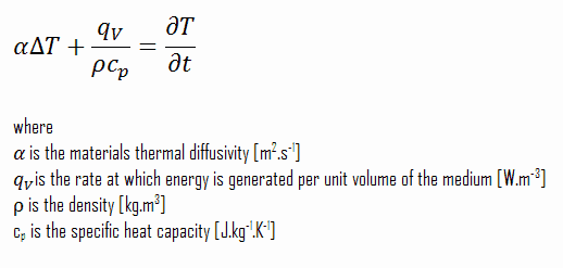 heat conduction equation - constant conductivity