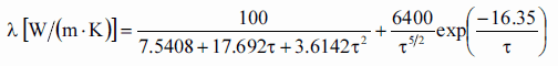 thermal conductivity of uranium - equation