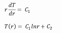heat equation - cladding - general solution
