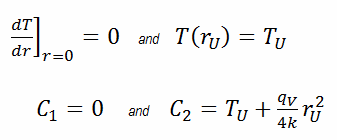 heat equation - cylindrical - boundary conditions