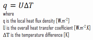 u-factor - overall heat transfer coefficient