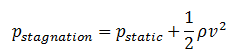 stagnation pressure - total pressure