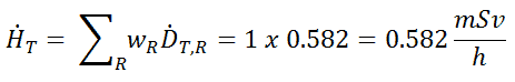 equivalent dose - sievert - calculation