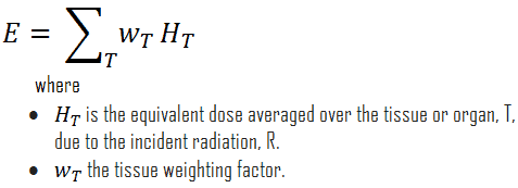 effective dose - tissue weighting factor